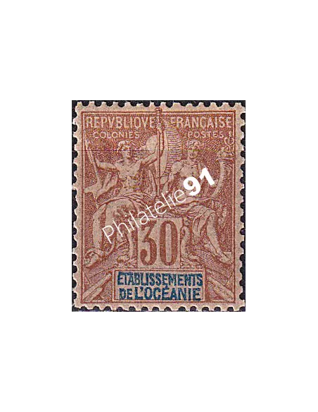 Océanie, n° 9 charnière, collection timbres des colonies françaises