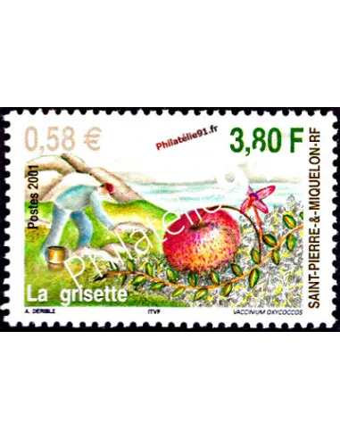 Timbre de Saint Pierre et Miquelon n° 740, Fruit,  collection Dom-Tom