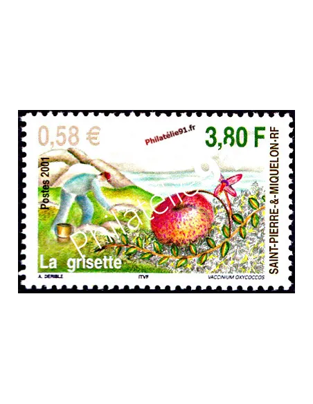 Timbre de Saint Pierre et Miquelon n° 740, Fruit,  collection Dom-Tom