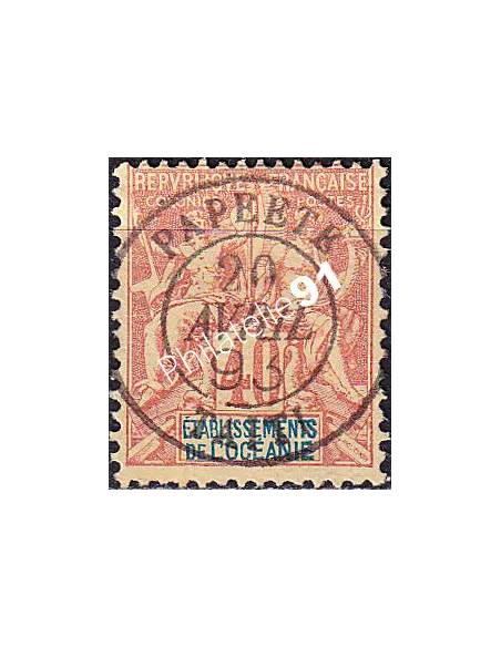 Océanie, n° 10 oblitéré, collection timbres des colonies françaises
