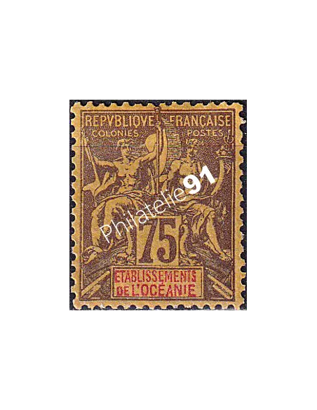 Océanie, n° 12 charnière, collection timbres des colonies françaises