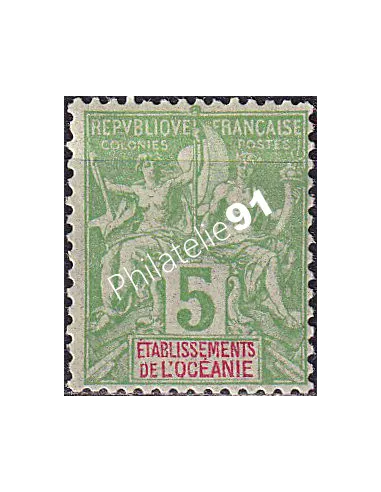 Océanie, n° 14 charnière, collection timbres des colonies françaises