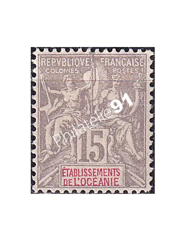 Océanie, n° 16 charnière, collection timbres des colonies françaises
