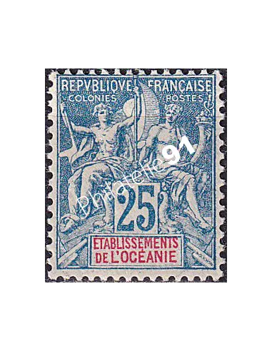 Océanie, n° 17 charnière, collection timbres des colonies françaises