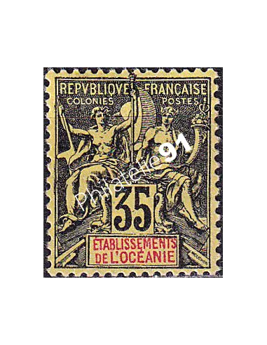 Océanie, n° 18 charnière, collection timbres des colonies françaises