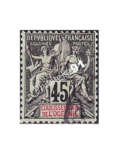 Océanie, n° 19 oblitéré, collection timbres des colonies françaises