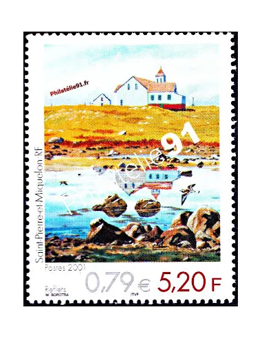 Timbre de Saint Pierre et Miquelon n° 743, Art,  collection Dom-Tom