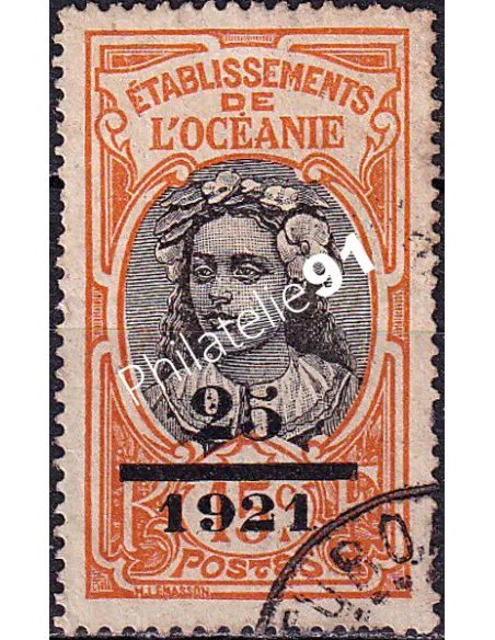 Océanie, n° 46 oblitéré, collection timbres des colonies françaises