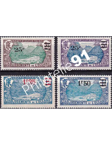 Océanie, n° 61 à 64 charnière, collection timbres des colonies françaises