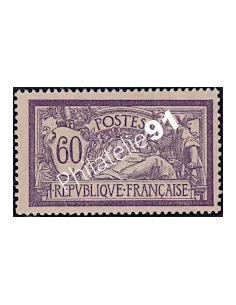 Timbre n° 144a, type merson, signé Calves, collection timbres France