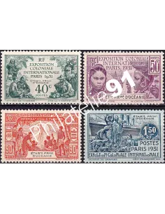 Océanie, n° 80 à 83 charnière, collection timbres des colonies françaises
