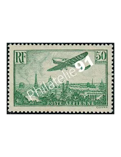 Timbre PA n° 14b vert foncé, collection timbres France