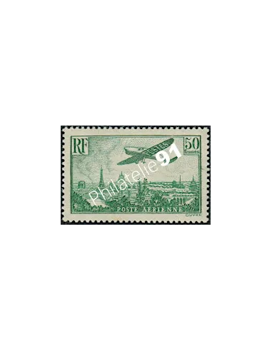 Timbre PA n° 14b vert foncé, collection timbres France