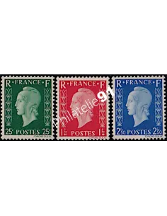 n° 701 A, B, C - Marianne de Dulac - type I, timbres de France