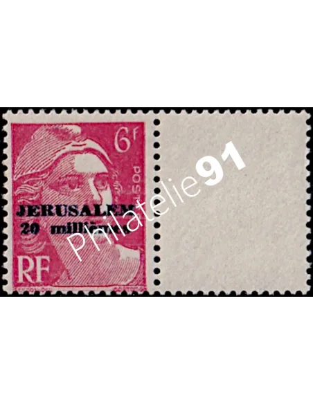 Timbre de Jérusalem n° 3, collection timbres des colonies