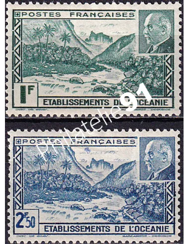 Océanie, n° 138 à 139 charnière, collection timbres des colonies françaises