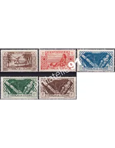 Océanie, n° 150 à 154 charnière, collection timbres des colonies françaises