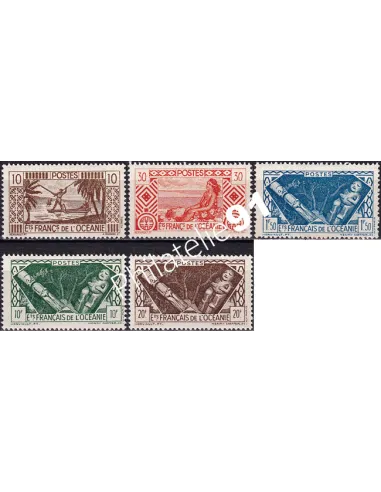 Océanie, n° 150 à 154 charnière, collection timbres des colonies françaises