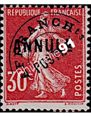 Cours Instruction, Préoblitéré n° 58-CI 1, Semeuse, Timbres France