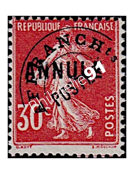 Cours Instruction, Préoblitéré n° 58-CI 1, Semeuse, Timbres France