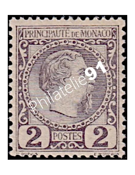 Monaco, n° 2 neuf, collection timbres de Monaco