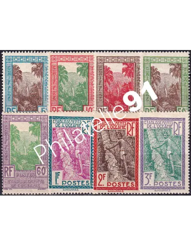 Océanie, Taxe n° 10 à 17 charnière, timbres des colonies françaises