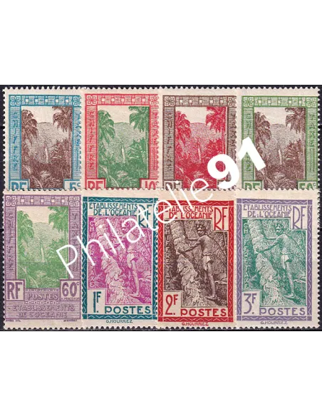 Océanie, Taxe n° 10 à 17 charnière, timbres des colonies françaises