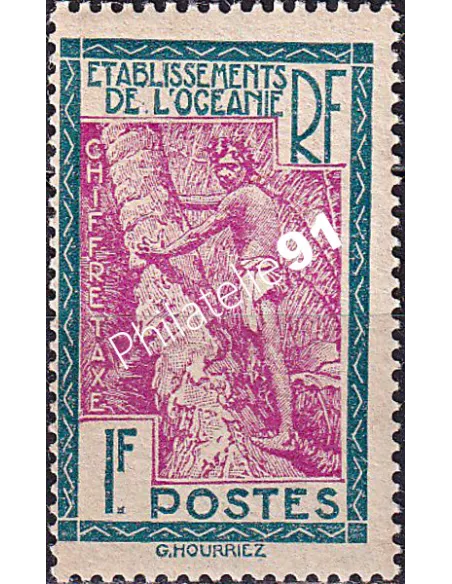 Océanie, Taxe n° 15 neuf, collection timbres des colonies françaises
