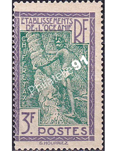 Océanie, Taxe n° 17 neuf, collection timbres des colonies françaises