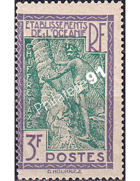Océanie, Taxe n° 17 neuf, collection timbres des colonies françaises
