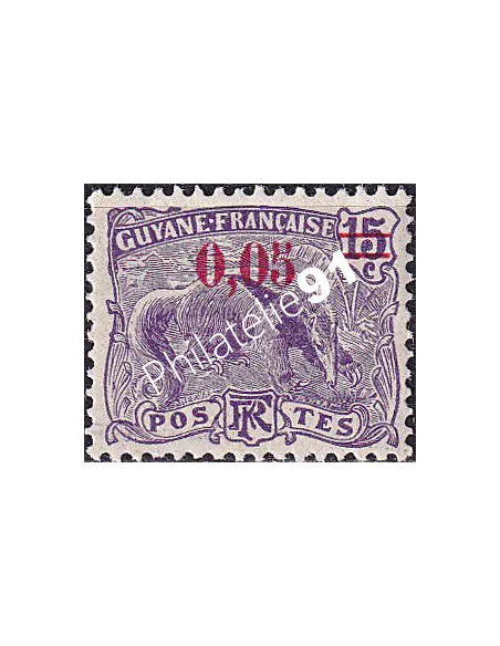 GUYANE, n° 94 charnière, collection timbres colonies françaises