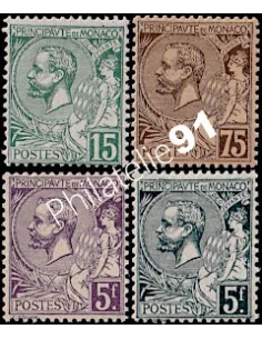 Monaco, n° 44 à 47 charnière, collection timbres Monaco