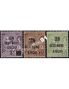 Timbres n° 48 à 50  de Monaco, collection timbres Monaco