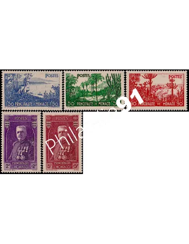 Timbres de Monaco n° 135 à 139, Timbres Monaco