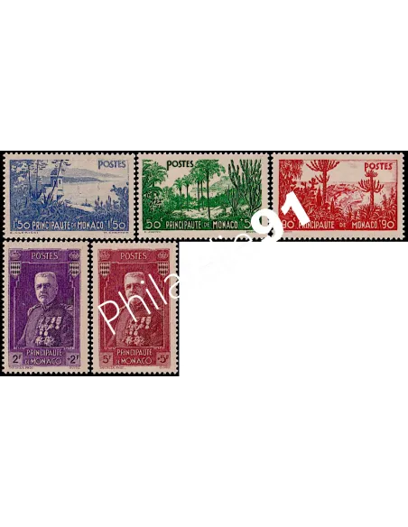 Timbres de Monaco n° 135 à 139, Timbres Monaco
