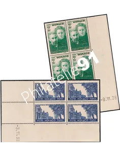 Monaco, n° 167 et 168 en coins datés, Collection timbres Monaco