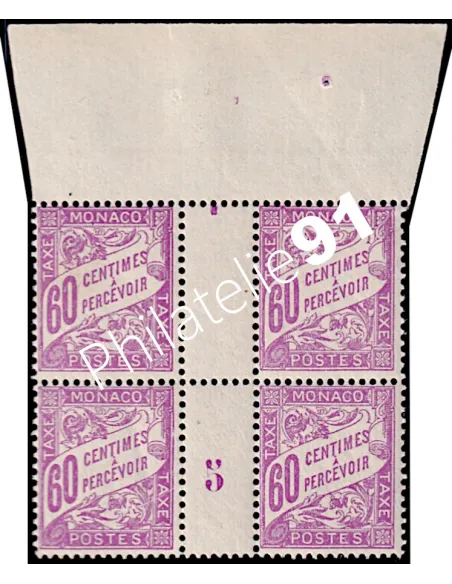 Monaco, Timbre-taxe n° 22 millésime 5, collection timbres Monaco