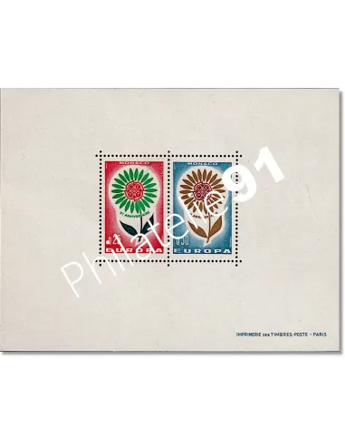 Monaco - Bloc spécial sur papier gommé n° 6 - EUROPA 1964