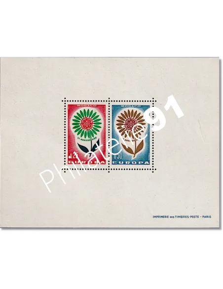 Monaco - Bloc spécial sur papier gommé n° 6 - EUROPA 1964