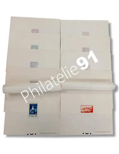 Timbres n°  185 à 194 en épreuves de luxe, Collection Timbres monaco