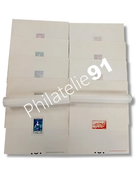 Timbres n°  185 à 194 en épreuves de luxe, Collection Timbres monaco