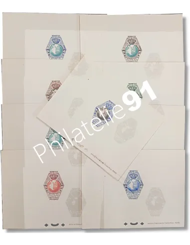 série de 9 épreuves Reinatex, Collection Timbres monaco