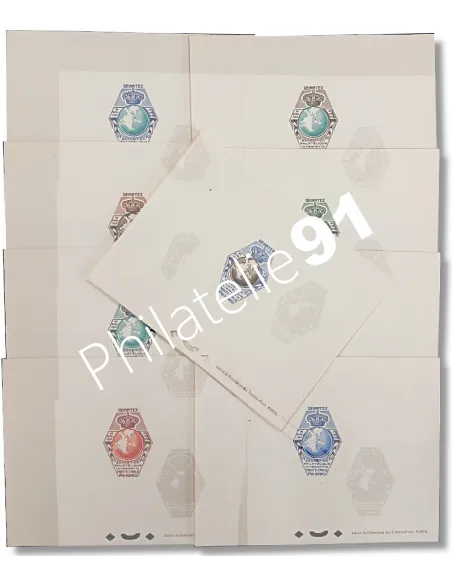 série de 9 épreuves Reinatex, Collection Timbres monaco