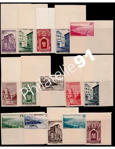 Monaco, n° 200 à 214 non dentelés, sans surcharge, timbres Monaco