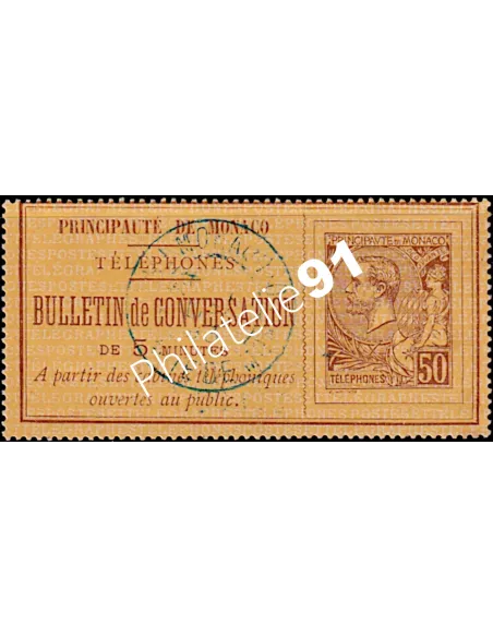 Monaco, Timbre-téléphone n° 1, collection timbres Monaco