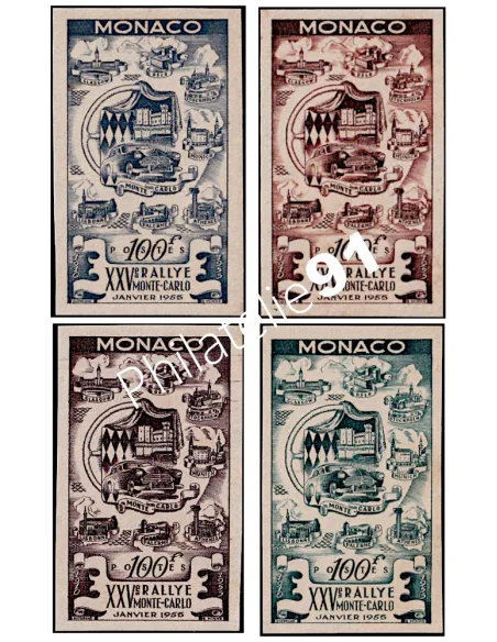 Monaco, n° 420, essais de couleurs, collection timbres Monaco