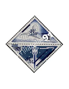 Monaco, n° 467a et 468a, double surcharge, collection timbres Monaco