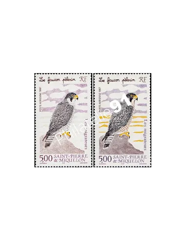 timbre de ST PIERRE ET MIQUELON PA n° 76 non émis, rapace, Dom-Tom