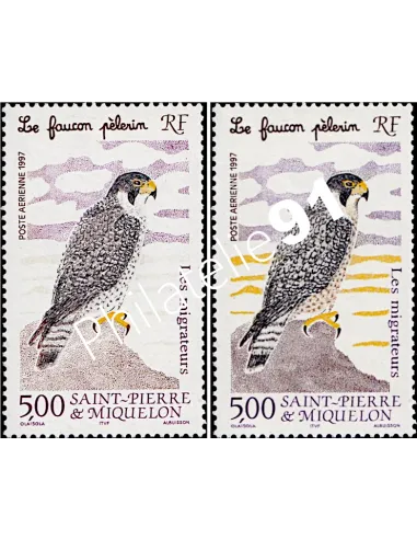 timbre de ST PIERRE ET MIQUELON PA n° 76 non émis, rapace, Dom-Tom