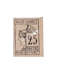 Timbre de DIEGO-SUAREZ n° 9, signé, collection timbres des colonies